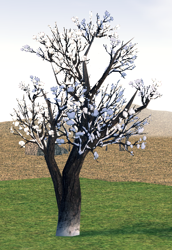 Mabinogi Homestead Snow-Covered Tree