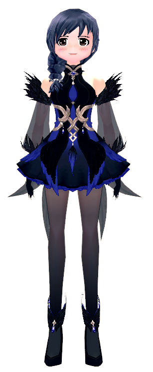 Mabinogi Crow Feather Dress (F)