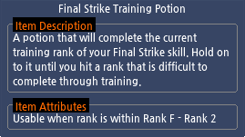 Mabinogi Final Strike Training Potion