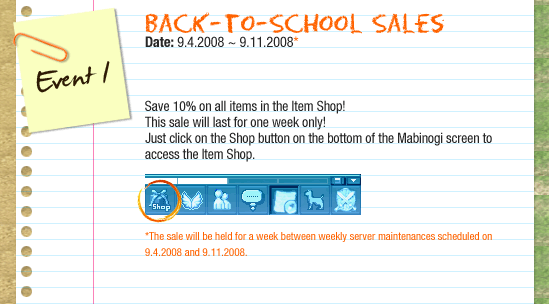 Event 1: Back-to-School Sales