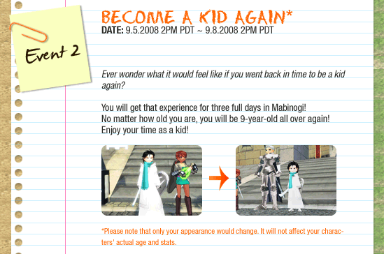 Event 2: Become a Kid Again
