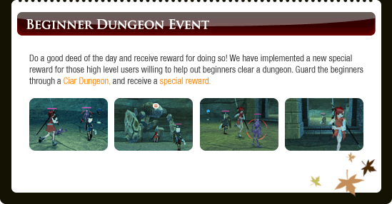 Beginner Dungeon Event