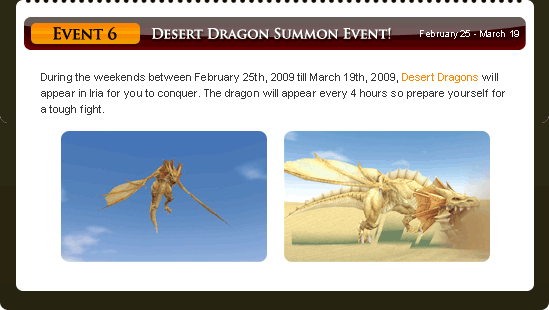 Event 6: Desert Dragon Summon Event!