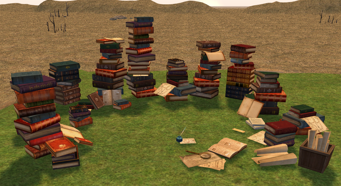Mabinogi Homestead Book Piles